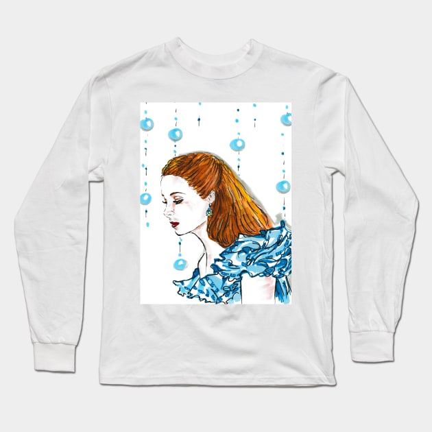 Scarlett O'Hara Long Sleeve T-Shirt by Svetlana Pelin